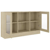 Vitrine Cabinet Sonoma Oak 120x30.5x70 cm Engineered Wood - Top-Down View