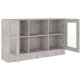 Vitrine Cabinet Concrete Grey 120x30.5x70 cm Engineered Wood - Top-Down View