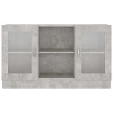 Vitrine Cabinet Concrete Grey 120x30.5x70 cm Engineered Wood