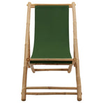 Deck Chair Bamboo and Canvas Green