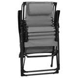 Folding Deck Chair Textilene Grey
