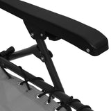 Folding Deck Chair Textilene Grey - Extra Image