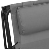 Folding Deck Chair Textilene Grey
