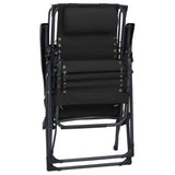 Folding Deck Chair Textilene Black