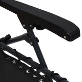 Folding Deck Chair Textilene Black - Extra Image