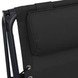 Folding Deck Chair Textilene Black - Extra Image