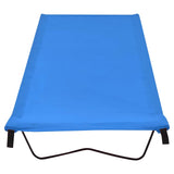 Camping Bed 180x60x19 cm Oxford Fabric and Steel Blue - Front View