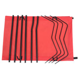 Camping Bed 180x60x19 cm Oxford Fabric and Steel Red - Side View