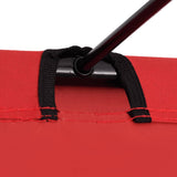 Camping Bed 180x60x19 cm Oxford Fabric and Steel Red - Top-Down View
