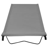Camping Bed 180x60x19 cm Oxford Fabric and Steel Grey - Front View