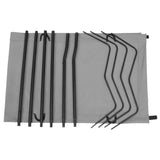 Camping Bed 180x60x19 cm Oxford Fabric and Steel Grey - Side View