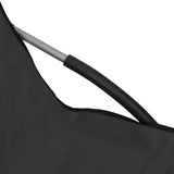 Folding Beach Chairs 2 pcs Black Fabric - Close-Up Angle