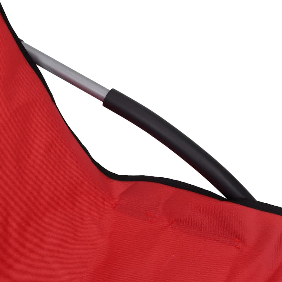 Folding Chairs 2 pcs Red Fabric