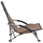 Folding Chairs 2 pcs Taupe Fabric