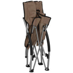Folding Chairs 2 pcs Taupe Fabric