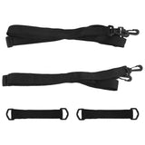 Wind Protection Band Set for Parasol Black Polypropylene