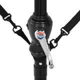 Wind Protection Band Set for Parasol Black Polypropylene - Close-Up Angle