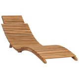 Folding Sun Lounger with Table Solid Teak Wood - 45-Degree Angle