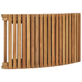 Folding Sun Lounger with Table Solid Teak Wood - Rear View