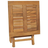 Folding Sun Lounger with Table Solid Teak Wood - Extra Image