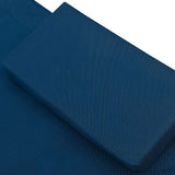 Outdoor Lounge Bed with Canopy and Pillows Blue - 45-Degree Angle