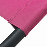 Outdoor Lounge Bed with Canopy and Pillows Pink