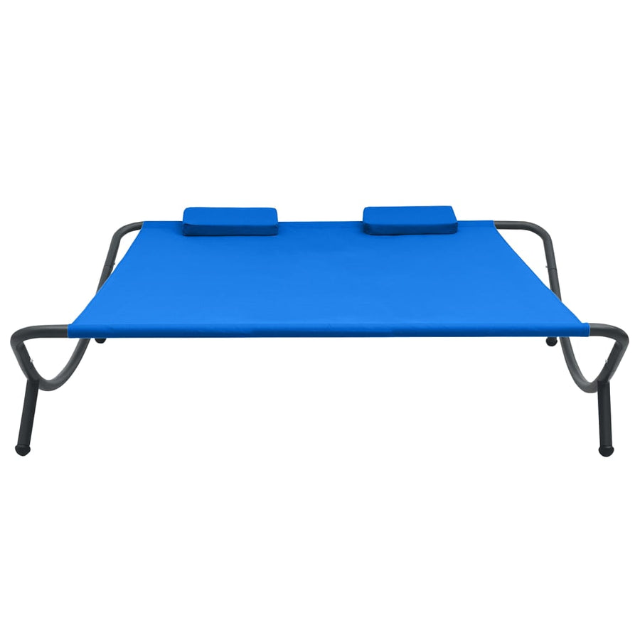 Outdoor Lounge Bed Fabric Blue