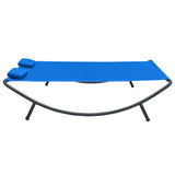 Outdoor Lounge Bed Fabric Blue
