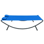 Outdoor Lounge Bed Fabric Blue