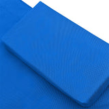 Outdoor Lounge Bed Fabric Blue - 45-Degree Angle