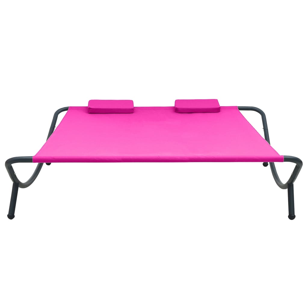Outdoor Lounge Bed Fabric Pink