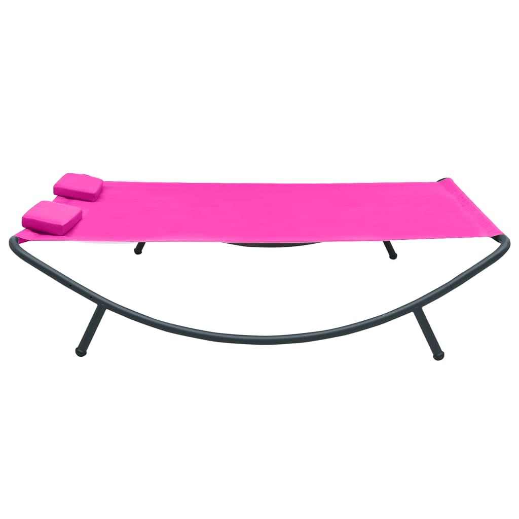 Outdoor Lounge Bed Fabric Pink