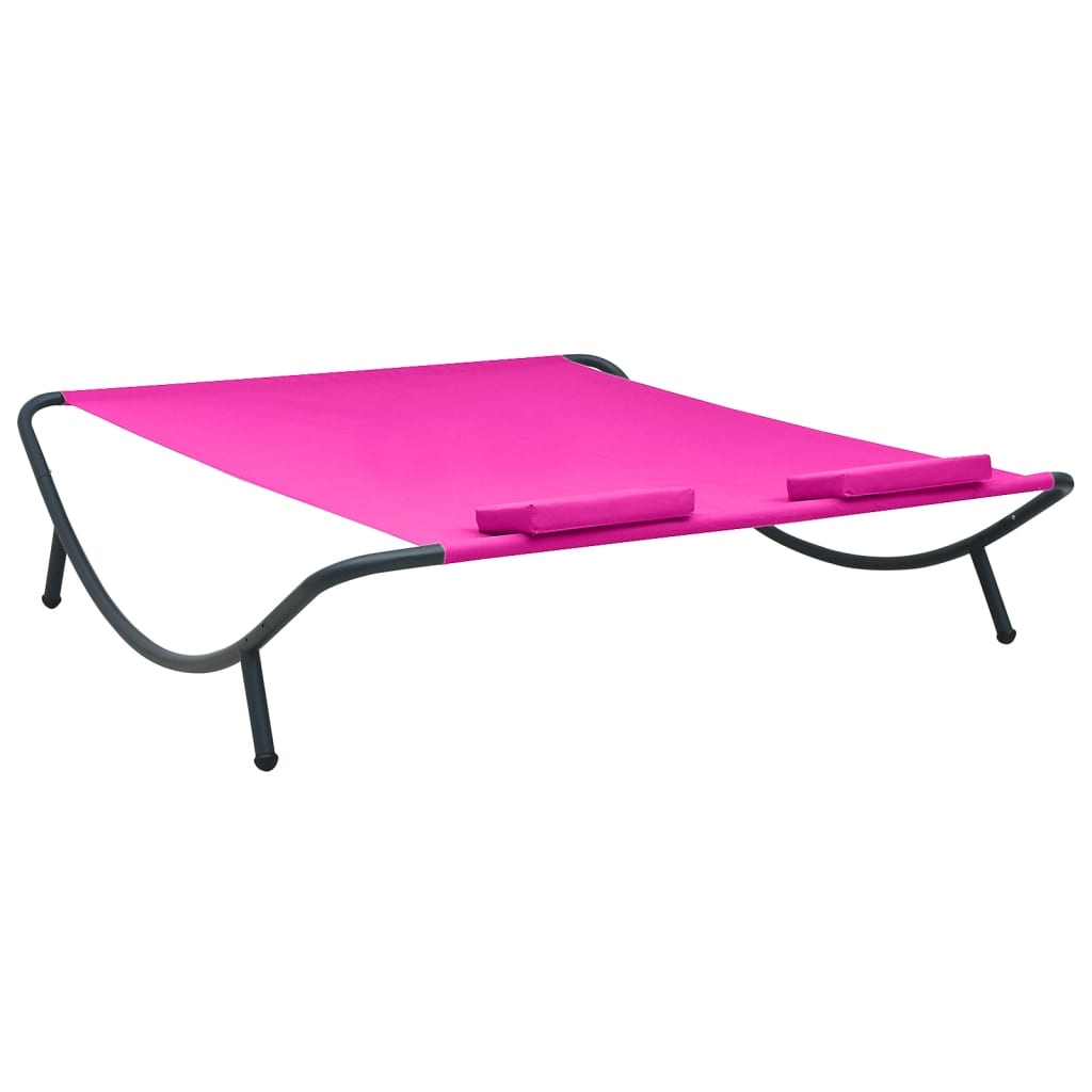 Outdoor Lounge Bed Fabric Pink