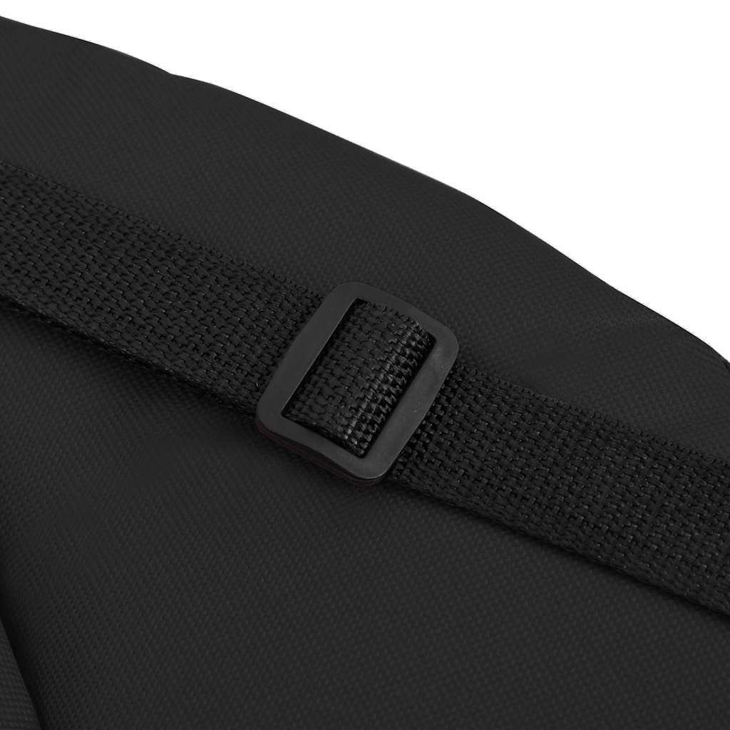 Foldable Ground Chair 2 pcs Black Steel and Fabric