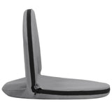 Foldable Ground Chair 2 pcs Grey Steel and Fabric
