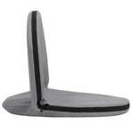 Foldable Ground Chair 2 pcs Grey Steel and Fabric