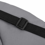 Foldable Ground Chair 2 pcs Grey Steel and Fabric
