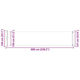 Patio Retractable Side Awning 140x600 cm Black