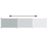 Patio Retractable Side Awning 140x600 cm Grey - Top-Down View