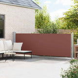 Patio Retractable Side Awning 140x600 cm Brown