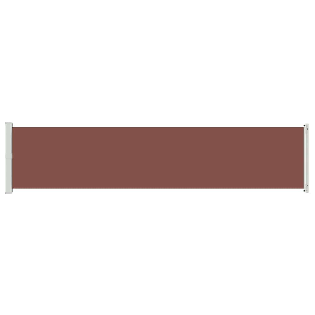 Patio Retractable Side Awning 140x600 cm Brown