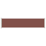 Patio Retractable Side Awning 140x600 cm Brown