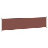 Patio Retractable Side Awning 140x600 cm Brown - Close-Up Angle