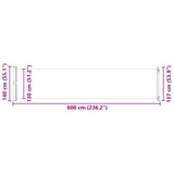 Patio Retractable Side Awning 140x600 cm Brown