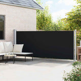 Patio Retractable Side Awning 600x160 cm Black