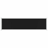 Patio Retractable Side Awning 600x160 cm Black