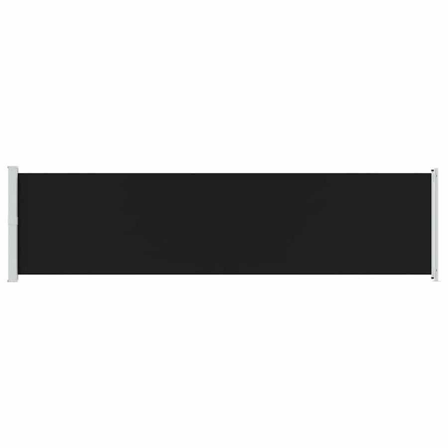 Patio Retractable Side Awning 600x160 cm Black