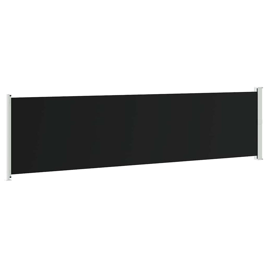 Patio Retractable Side Awning 600x160 cm Black