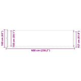 Patio Retractable Side Awning 600x160 cm Black