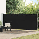 Patio Retractable Side Awning 600x160 cm Black